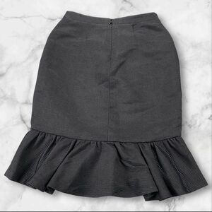 Marlowe Black Peplum Hem Pencil Skirt Wool Silk Made in Italy Womens Size 36(5.5